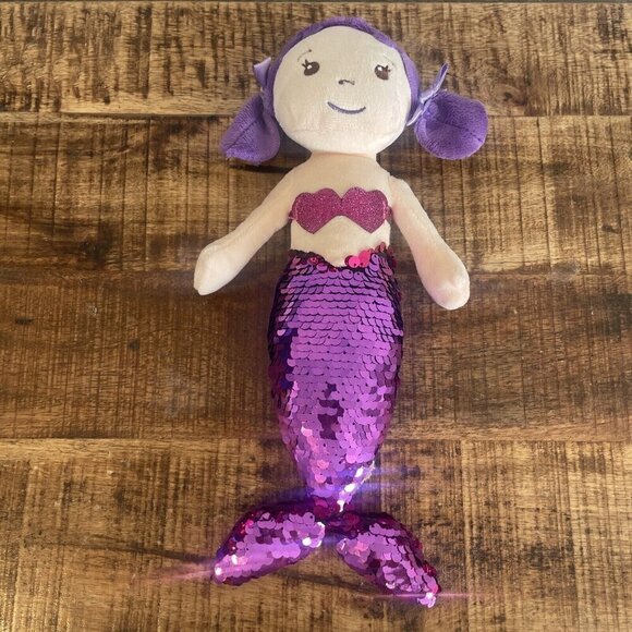 Dan Dee Collectors Choice Purple Plush Mermaid Swipe To Change Color 14in - Picture 2 of 7